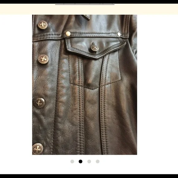 REZA DURO Vintage Leather Biker Jacket - Picture 2 of 4